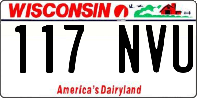 WI license plate 117NVU
