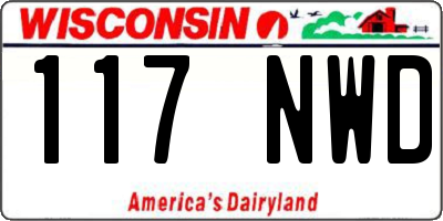 WI license plate 117NWD