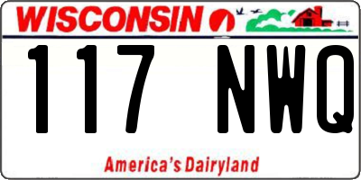 WI license plate 117NWQ