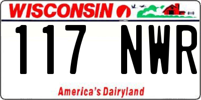 WI license plate 117NWR