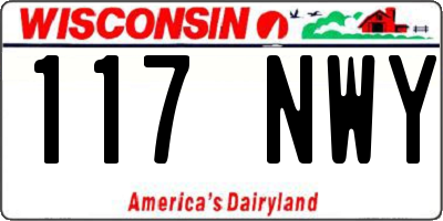 WI license plate 117NWY