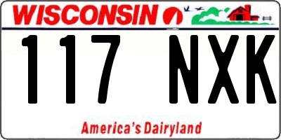 WI license plate 117NXK