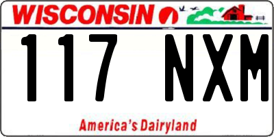 WI license plate 117NXM