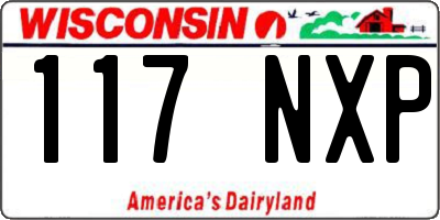 WI license plate 117NXP