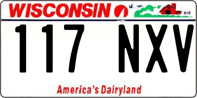 WI license plate 117NXV