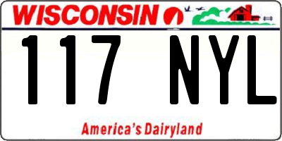 WI license plate 117NYL