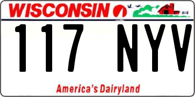 WI license plate 117NYV