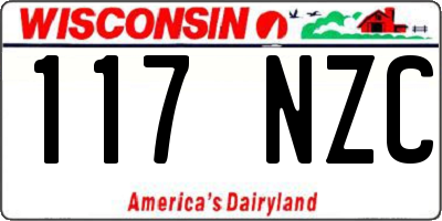WI license plate 117NZC