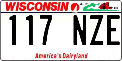 WI license plate 117NZE