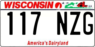 WI license plate 117NZG