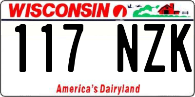 WI license plate 117NZK