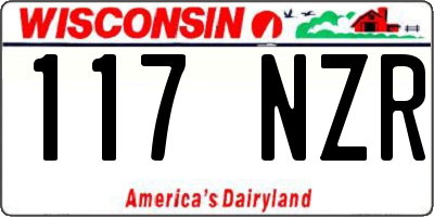 WI license plate 117NZR