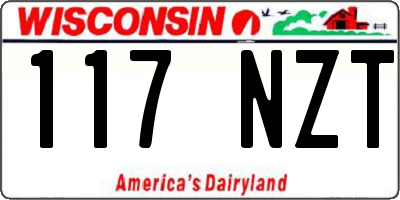 WI license plate 117NZT