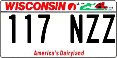 WI license plate 117NZZ