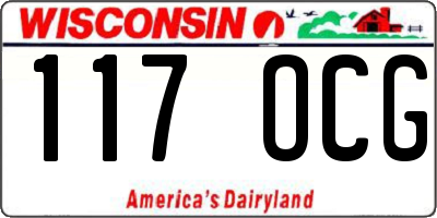 WI license plate 117OCG