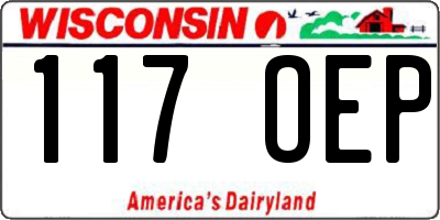 WI license plate 117OEP