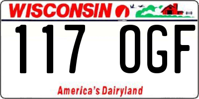WI license plate 117OGF