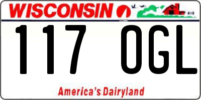 WI license plate 117OGL