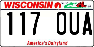 WI license plate 117OUA
