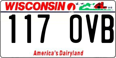 WI license plate 117OVB