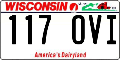 WI license plate 117OVI