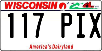 WI license plate 117PIX