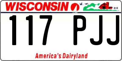 WI license plate 117PJJ