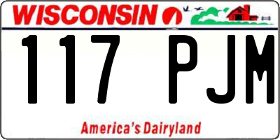 WI license plate 117PJM