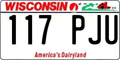 WI license plate 117PJU