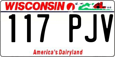 WI license plate 117PJV