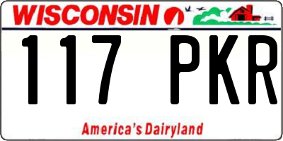 WI license plate 117PKR