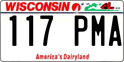 WI license plate 117PMA