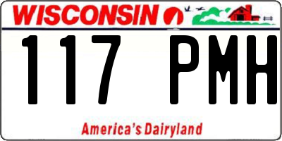 WI license plate 117PMH
