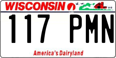 WI license plate 117PMN