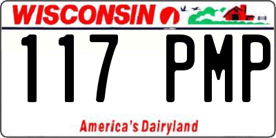 WI license plate 117PMP