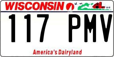 WI license plate 117PMV