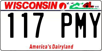 WI license plate 117PMY