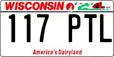 WI license plate 117PTL