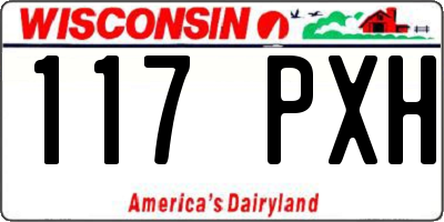 WI license plate 117PXH