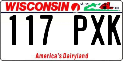 WI license plate 117PXK
