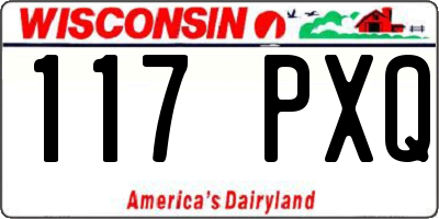 WI license plate 117PXQ