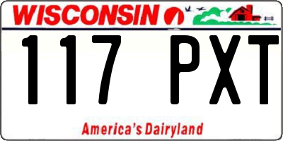 WI license plate 117PXT