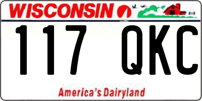 WI license plate 117QKC