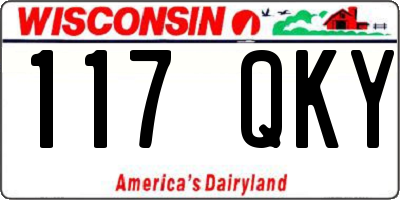 WI license plate 117QKY
