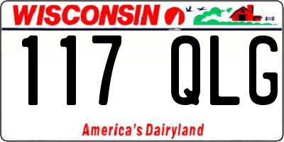WI license plate 117QLG
