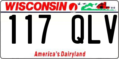 WI license plate 117QLV