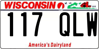 WI license plate 117QLW