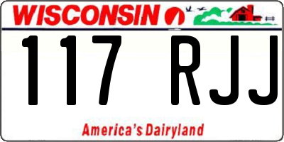 WI license plate 117RJJ