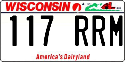 WI license plate 117RRM