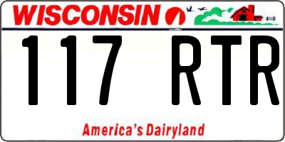 WI license plate 117RTR